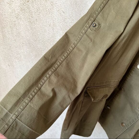 Kensie Jeans Army Green Double Breasted Utility Jacket - Picture 5 of 9